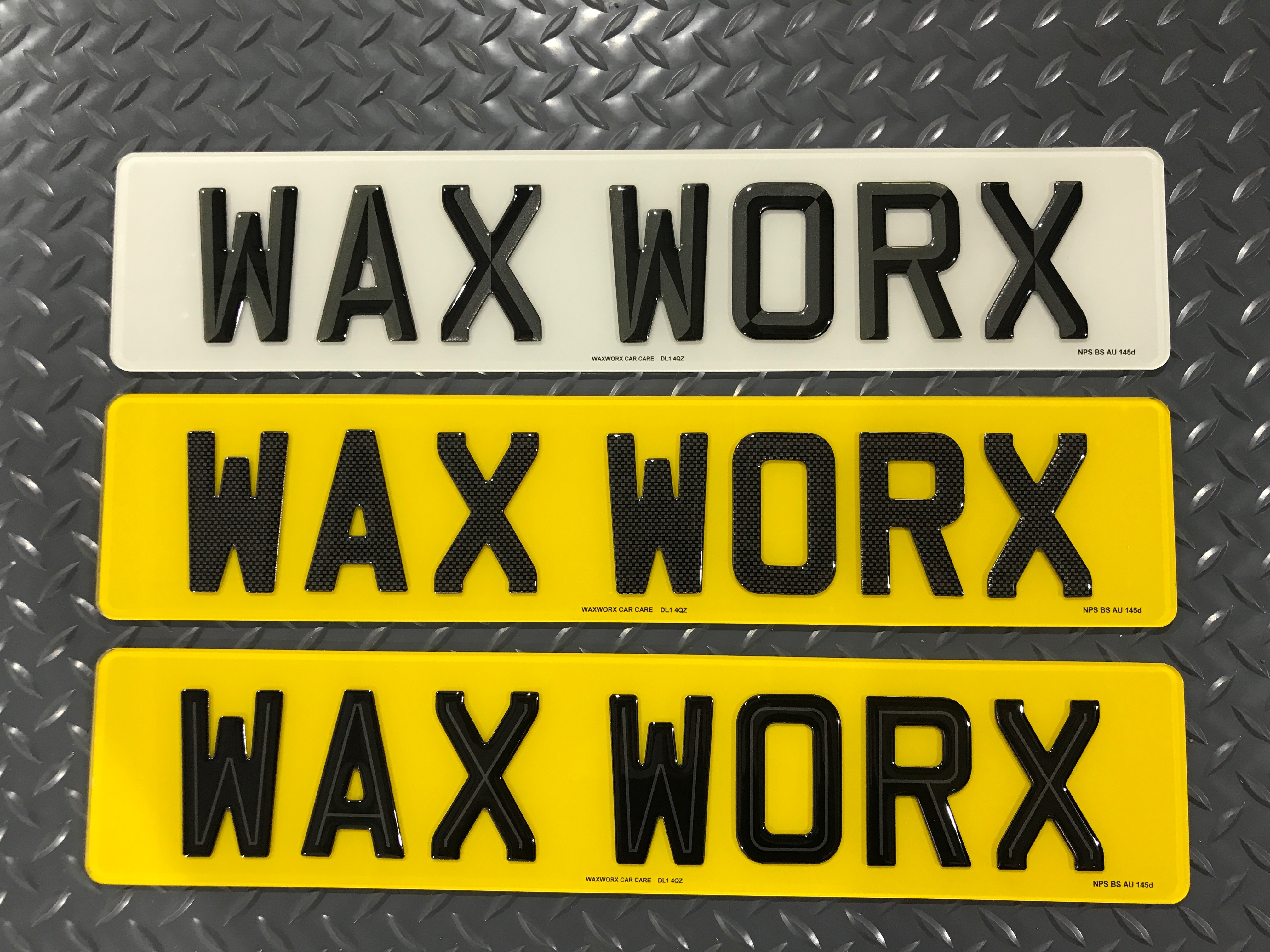 PAIR 3D GEL NUMBER PLATES CUSTOM SIZE WaxWorx Car Care