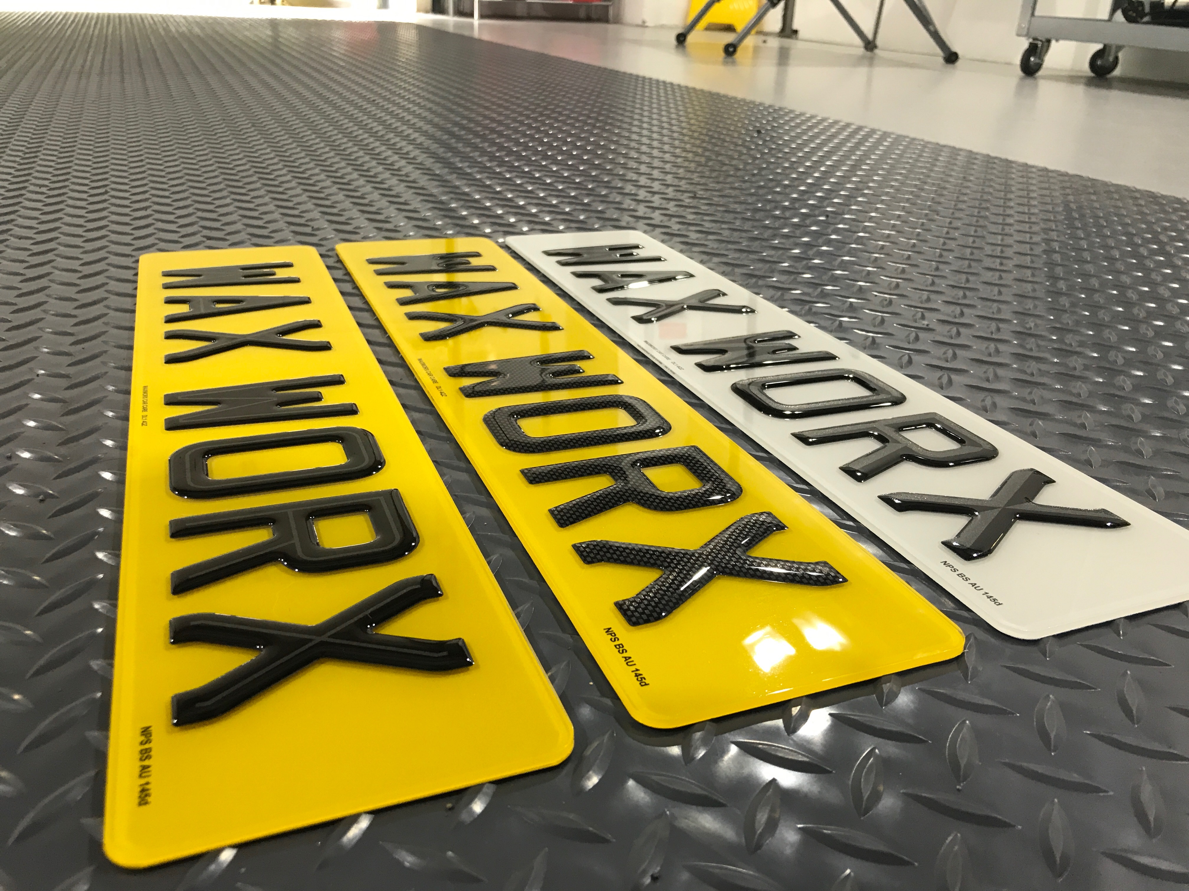 PAIR 3D GEL NUMBER PLATES CUSTOM SIZE WaxWorx Car Care